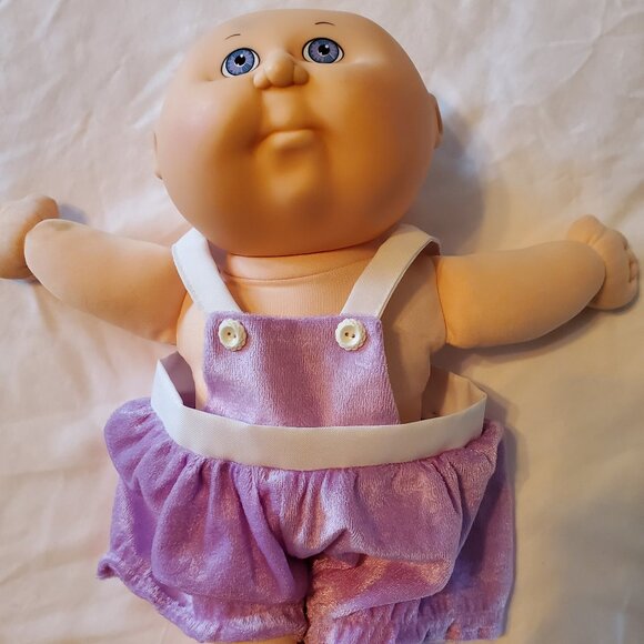 Vintage 1991 Cabbage Patch Kid Baldie Baby with Violet Eyes (Needs a little TLC) - Picture 1 of 11